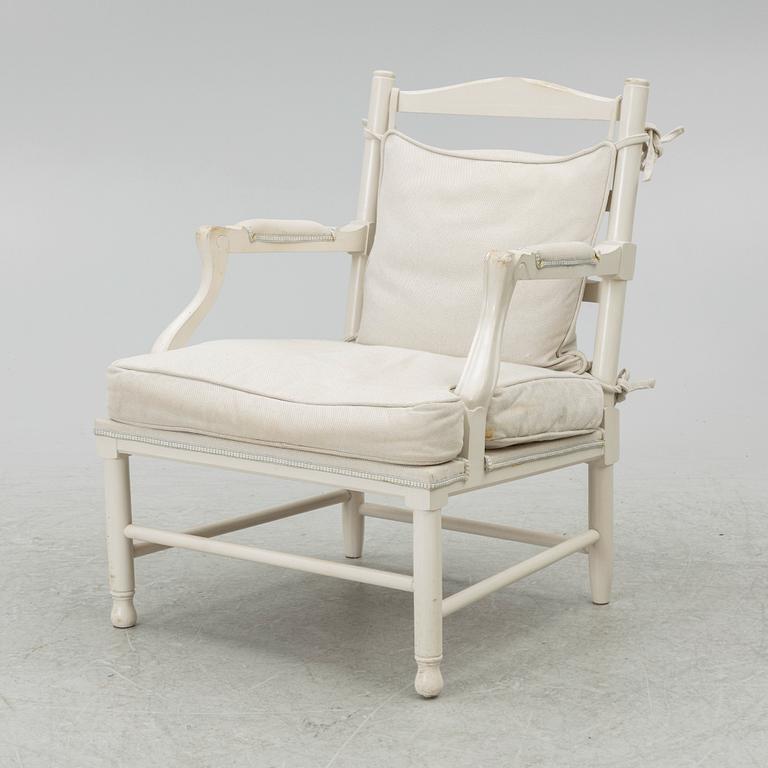Armchair, Gustavian style, Gripsholm model, late 20th century.
