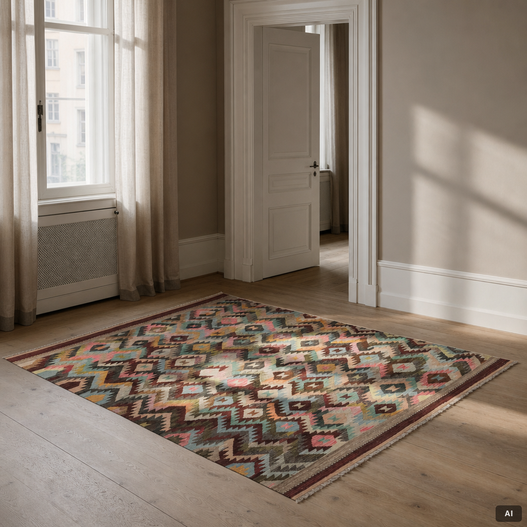 A Kelim carpet, c. 240 x 178 cm.