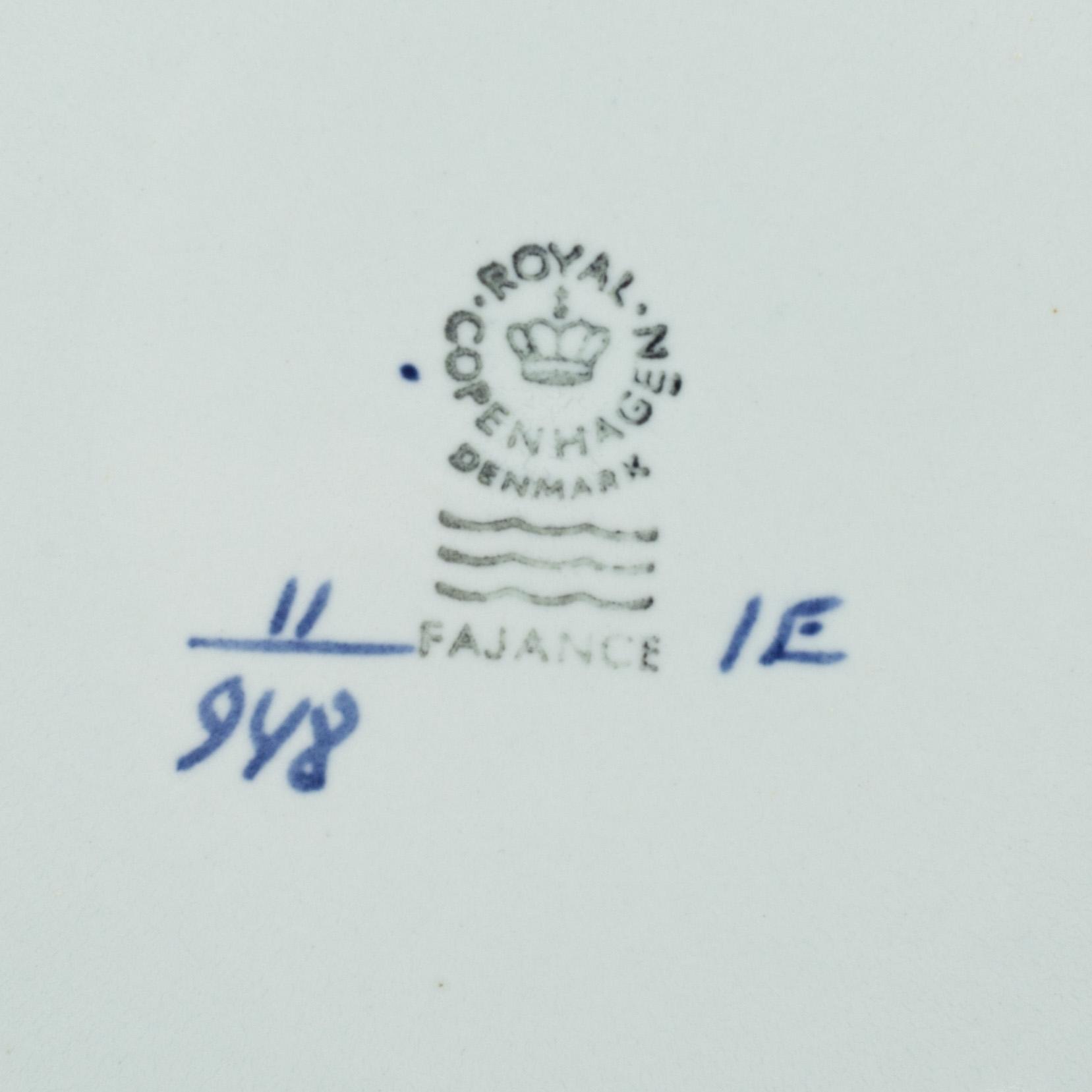 Royal Copenhagen & Alumina, a 61-piece earthenware "Tranquebar" service, Denmark.