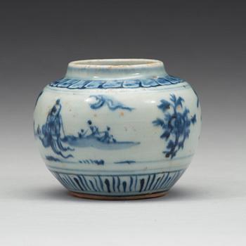 A blue and white Jar, Ming dynasty (1368-1644).