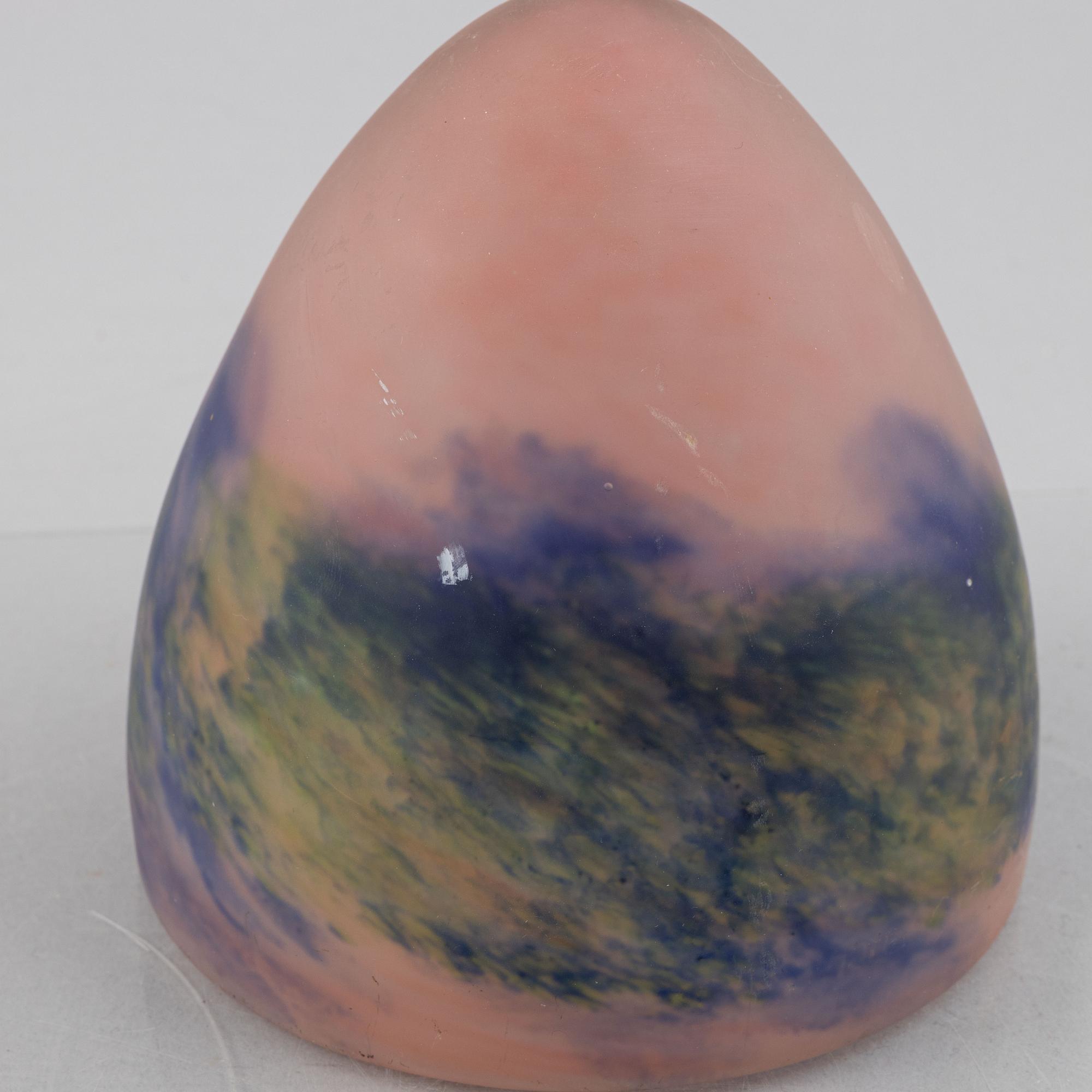 Le Verre Francais, bordslampa, Frankrike, 1900-talets första hälft.