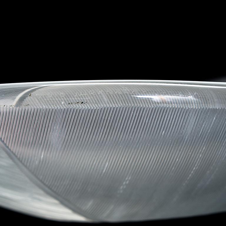 Tapio Wirkkala, skål, glas, modell 3337, signerad Tapio Wirkkala Iittala.