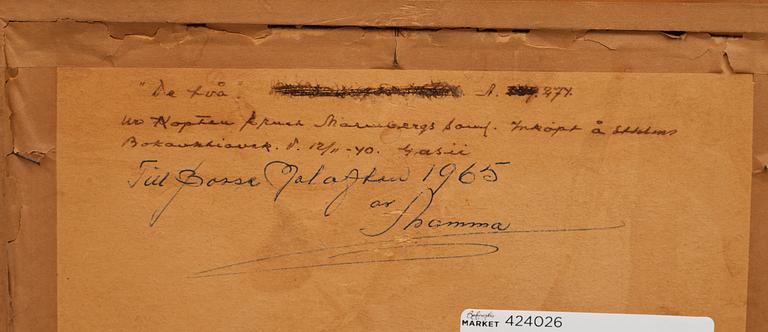 ANDERS ZORN, etsning."De två". Signerad.