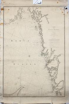 KARTA, Västkusten, Gustaf Klint, 1849.