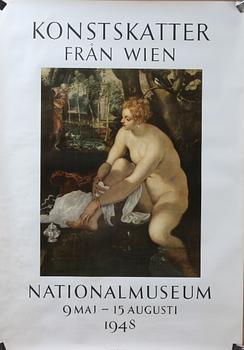 PARTI AFFISCHER, 3 st, bl. a. för Nationalmuseum 1948.