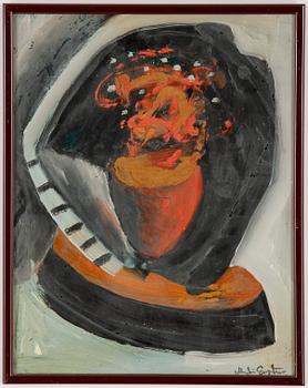 Martin Engström, olja på pannå, signerad.