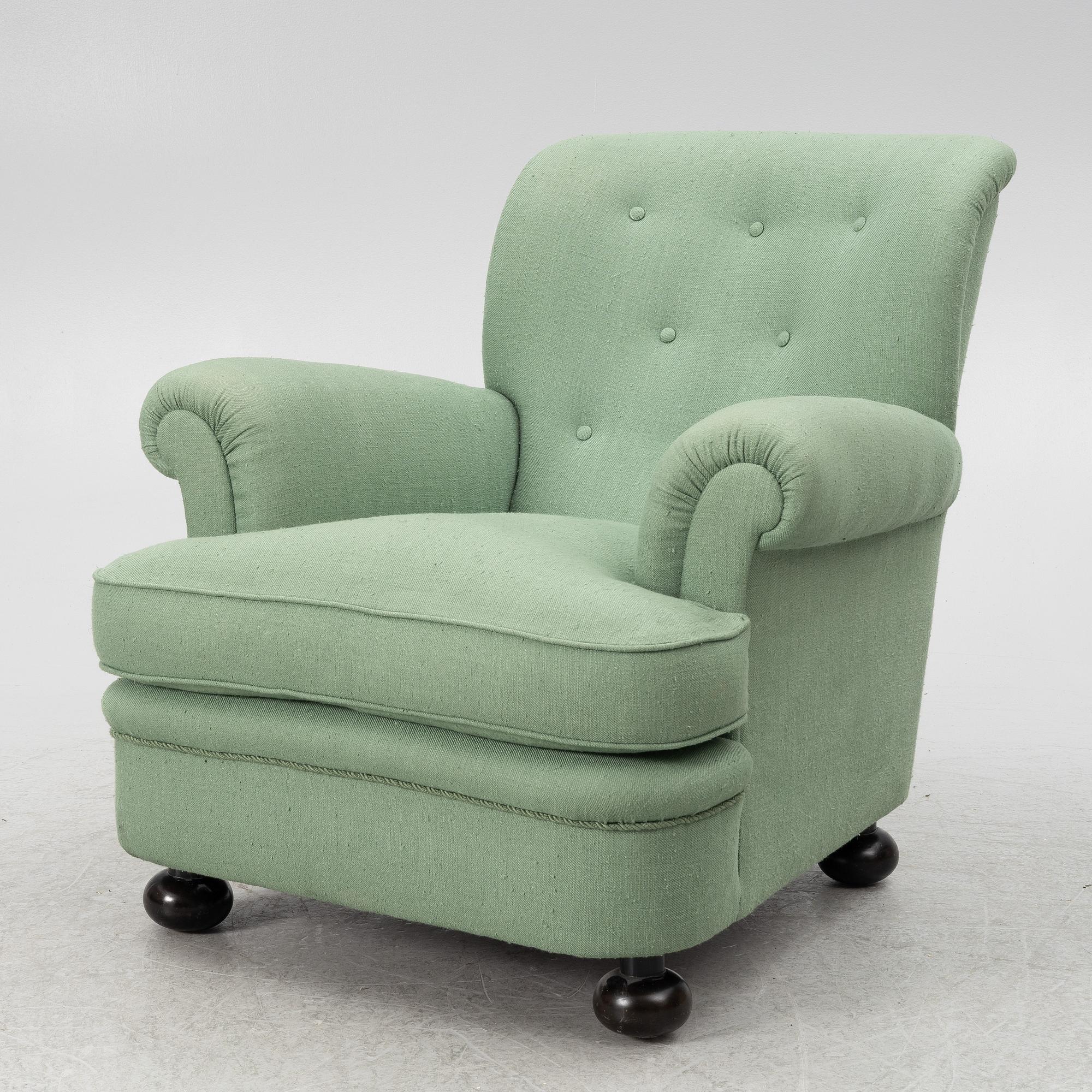 Josef Frank, a model 336 armchair, Firma Svenskt Tenn, Sweden.