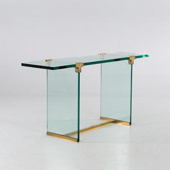 Peter Ghyczy Glass Console Table.