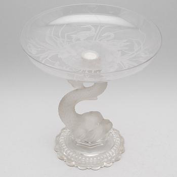 SKÅL PÅ FOT, glas, sannolikt Baccarat, omkring år 1900.