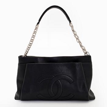 Chanel, a black caviar leather handbag, 2008-09.