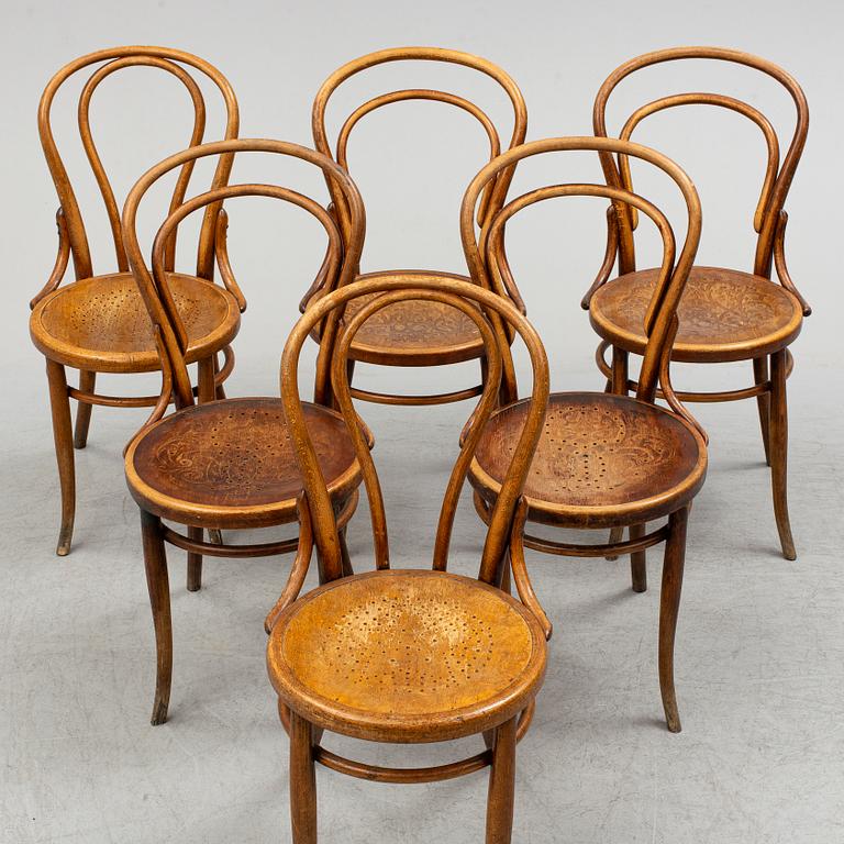 six early 20th Century chairs.