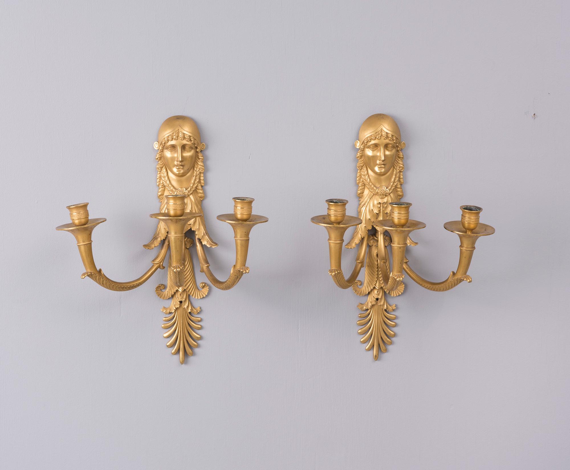 VENÄLÄISET SEINÄKYNTTELIKÖT, empire. 1800-luvun alku.