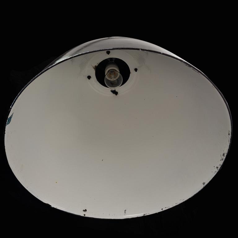 A mid 20th century metal ceiling light. Höjd ca 51 cm.