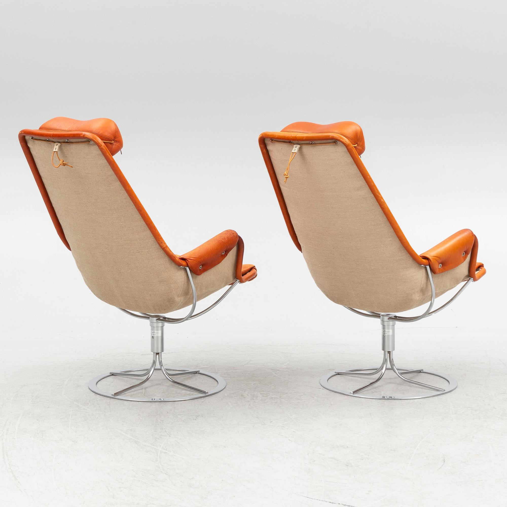 Bruno Mathsson, fåtöljer, ett par, "Jetson", Dux, 1900-talets slut.