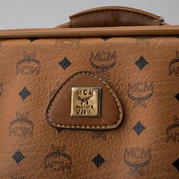 An MCM suitcase.