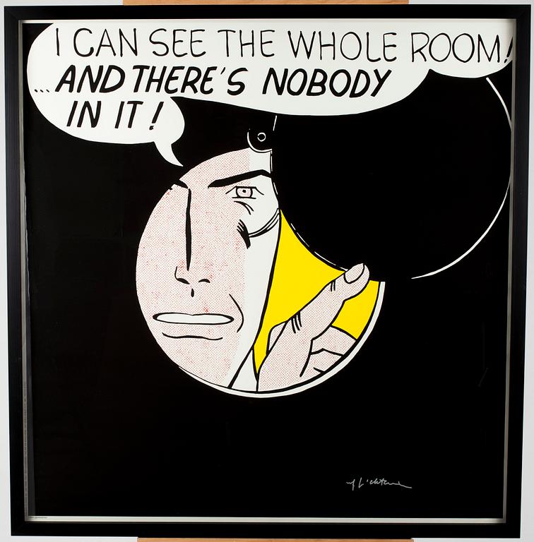 ROY LICHTENSTEIN, serigrafi, signerad.