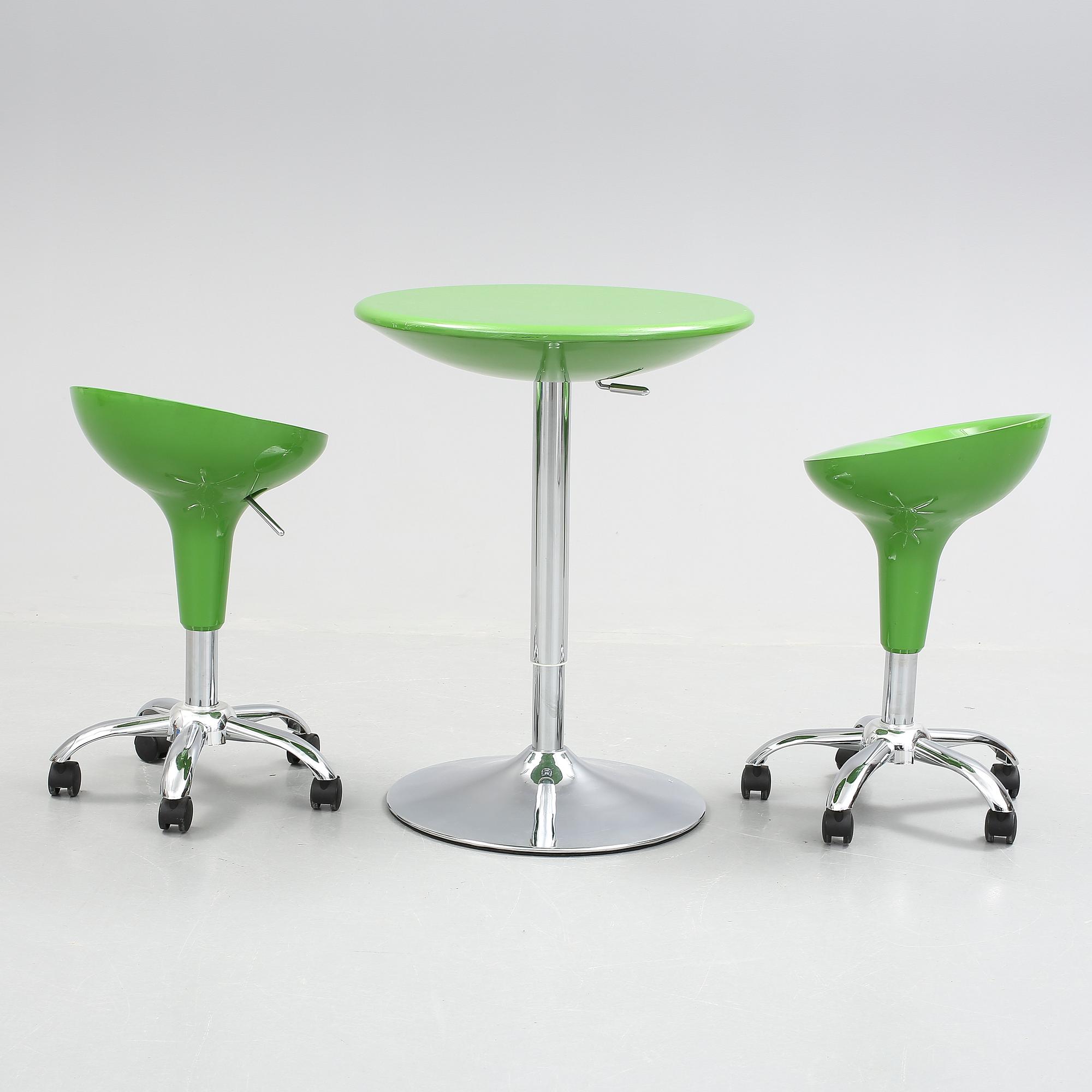 BORD OCH BARSTOLAR, 3 delar, "Bombo Chair", Stefano Giovannoni, Magis, 2000-talets början.