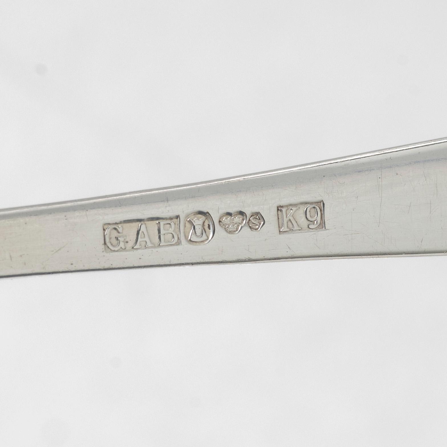 Jacob Ängman, A silver cutlery set, "Rosenholm", GAB, some Stockholm 1964 (98 pieces).