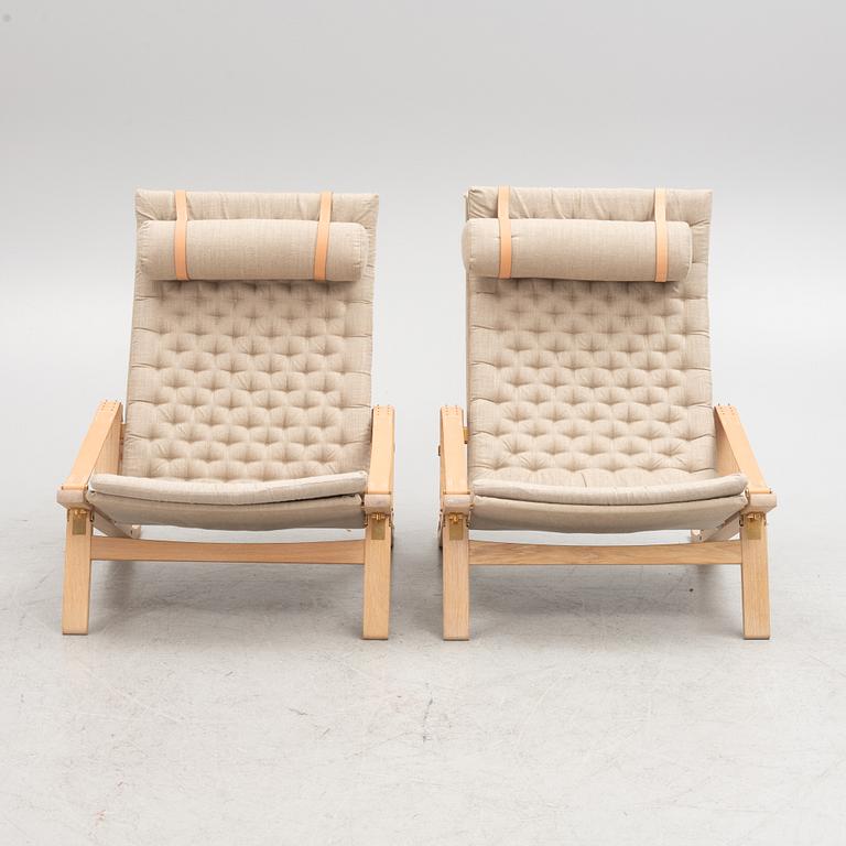 Preben Fabricius & Jørgen Kastholm, a pair of 'FK10 Plico Chairs', Carl Hansen & Søn, Denmark.