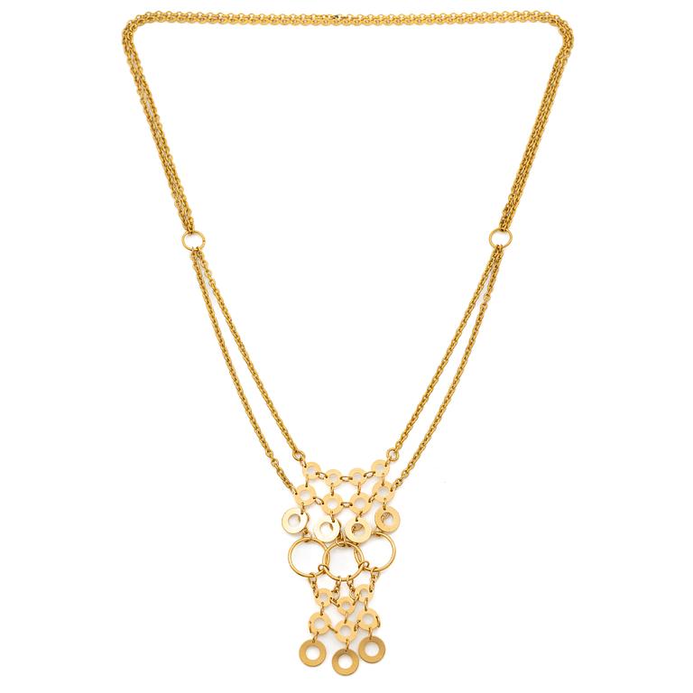 Siv Lagerström, necklace, gilded brass.