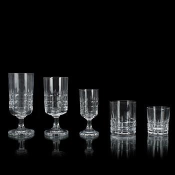Vicke Lindstrand · SERVISGLAS, 62 delar, delar, "City", Vicke Lindstrand, Kosta.