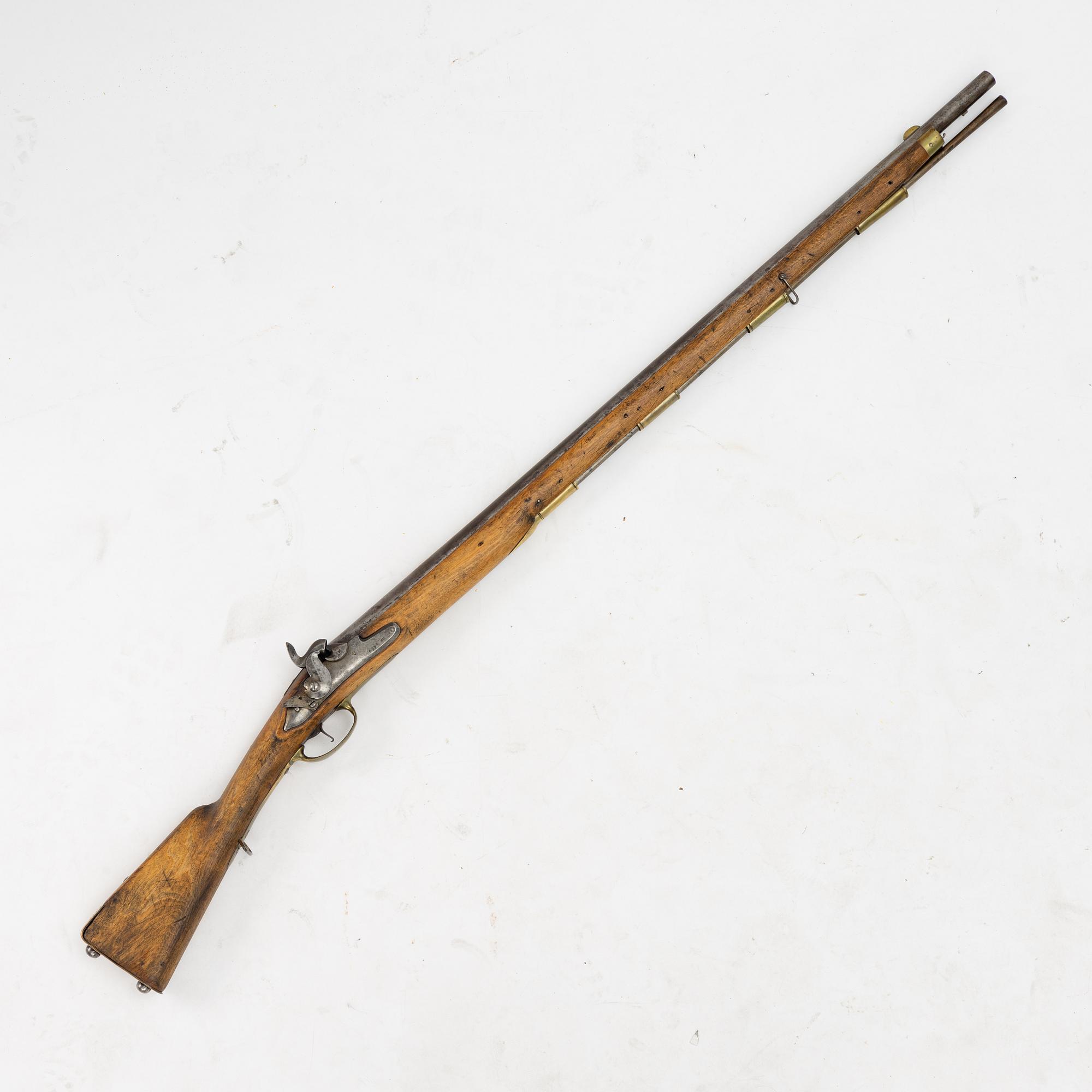 Flintlock rifle, converted to percussion lock, Norwegian model m/1774-1841 (?).