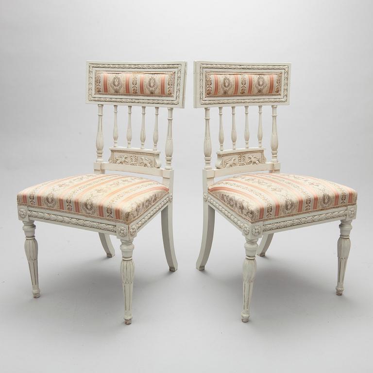 STOLAR, ett par, sengustaviansk stil, ca 1900.