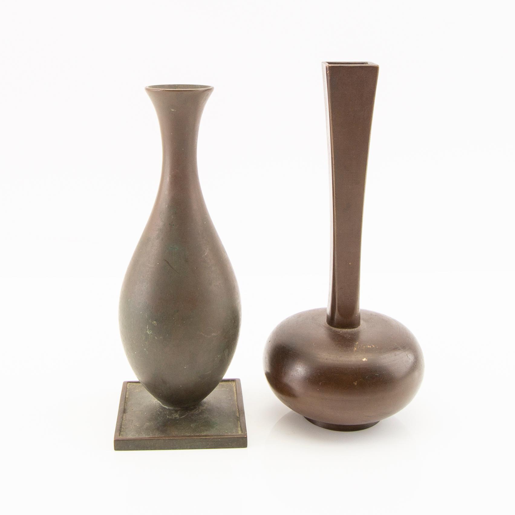 Vases 2 pcs GAB 1940s bronze.