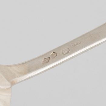 Bestick, 15 st, silver, 1800-1900-tal.