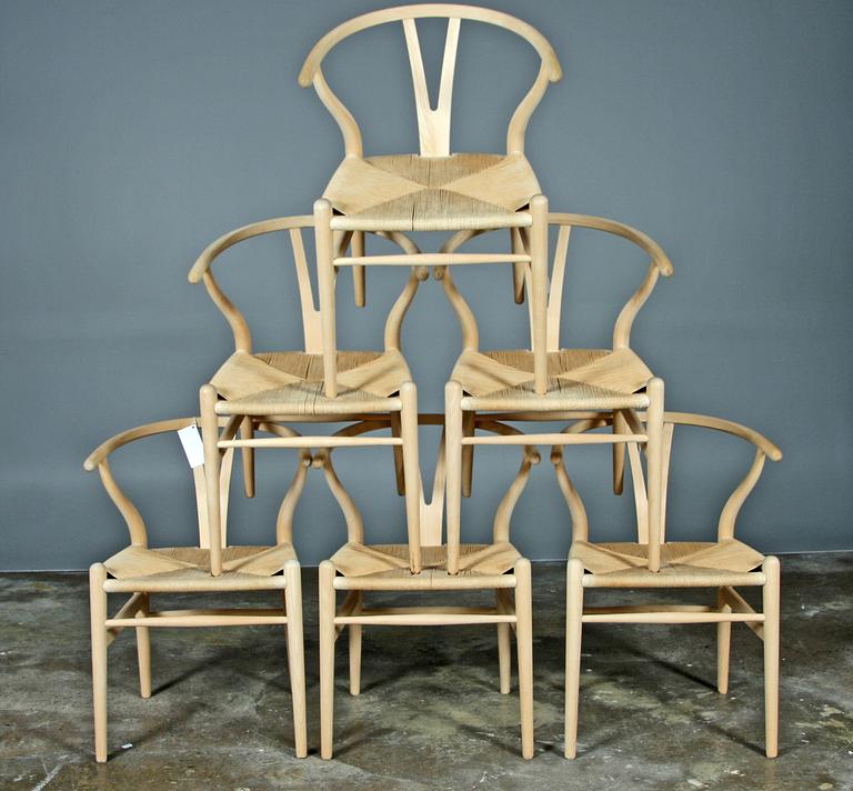 STOLAR, 6 st, "Y-stolen", Hans J. Wegner, Carl Hansen & Son.