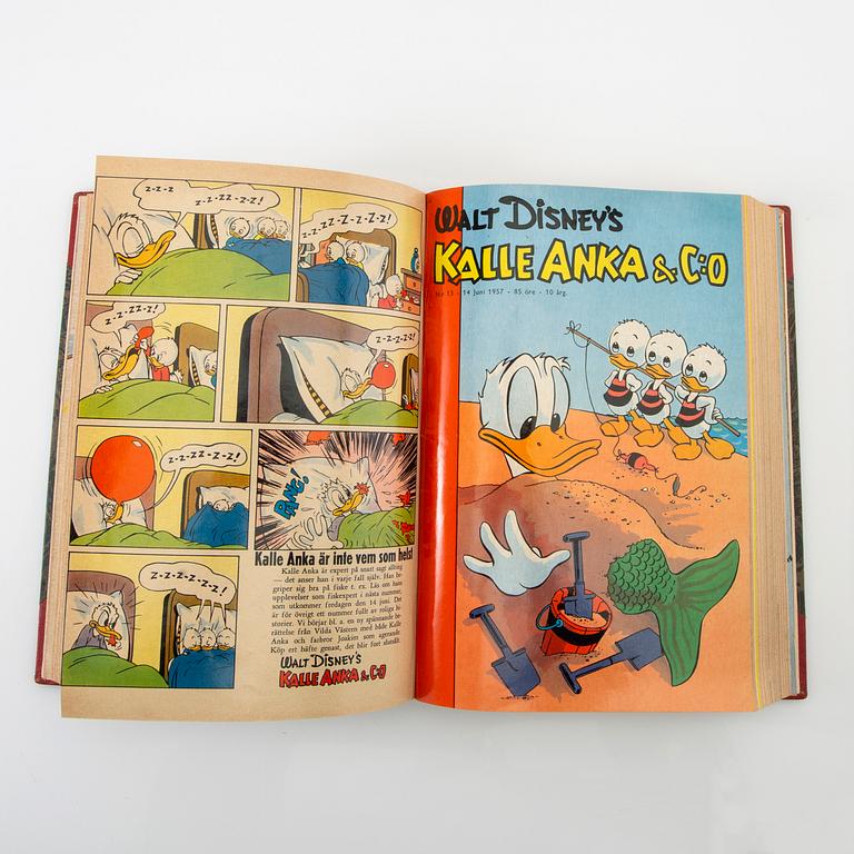 Comic books "Donald Duck & Co" 1955 and 1957.