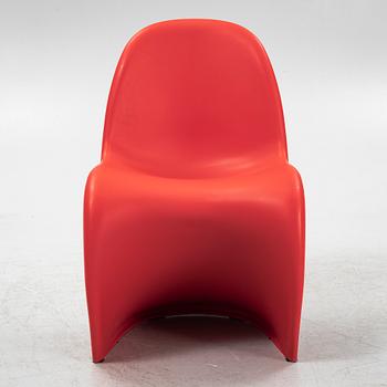 Verner Panton, four red plastic 'Panton Chair Classic', chairs, Vitra, 2010.