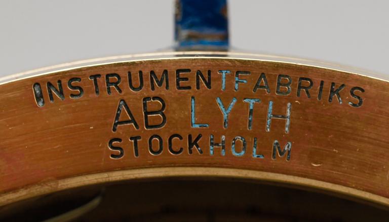 SKEPPSKOMPASS, mässing, Instrumentfabriks AB Lyth, Stockholm, 1800-/1900-tal.