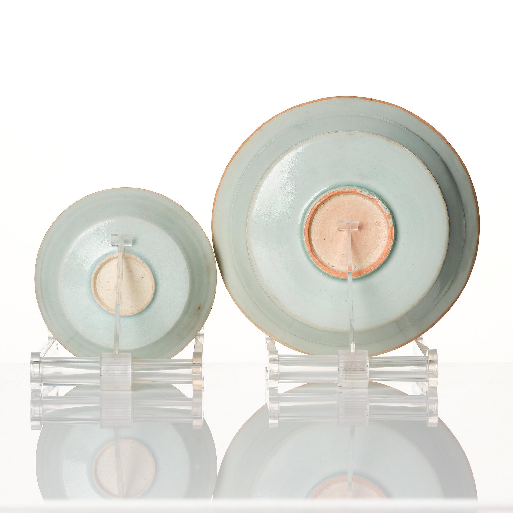 Two qingbai dishes, Song dynasty (960-1279).