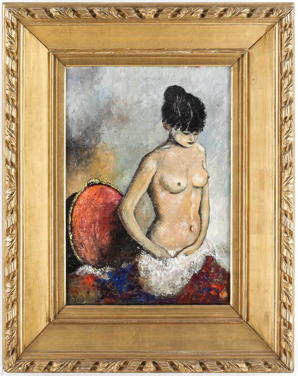 OKÄND KONSTNÄR, olja på duk, ej signerad.