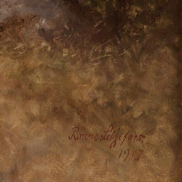 Bruno Liljefors, Landscape with a watchful fox.