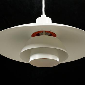 POUL HENNINGSEN, taklampa, "PH 4", Louis Poulsen, Danmark, 1900-talets andra hälft, höjd ca 20 cm.