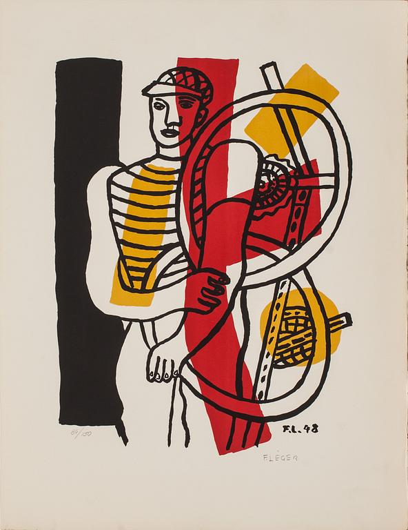 FERNAND LÉGER, efter, färglitografi. Numrerad 84/150, monogramsignerad i trycket.