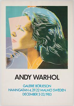 EXHIBITION POSTER, Andy Warhol, Galerie Börjeson, Malmö, 1983.