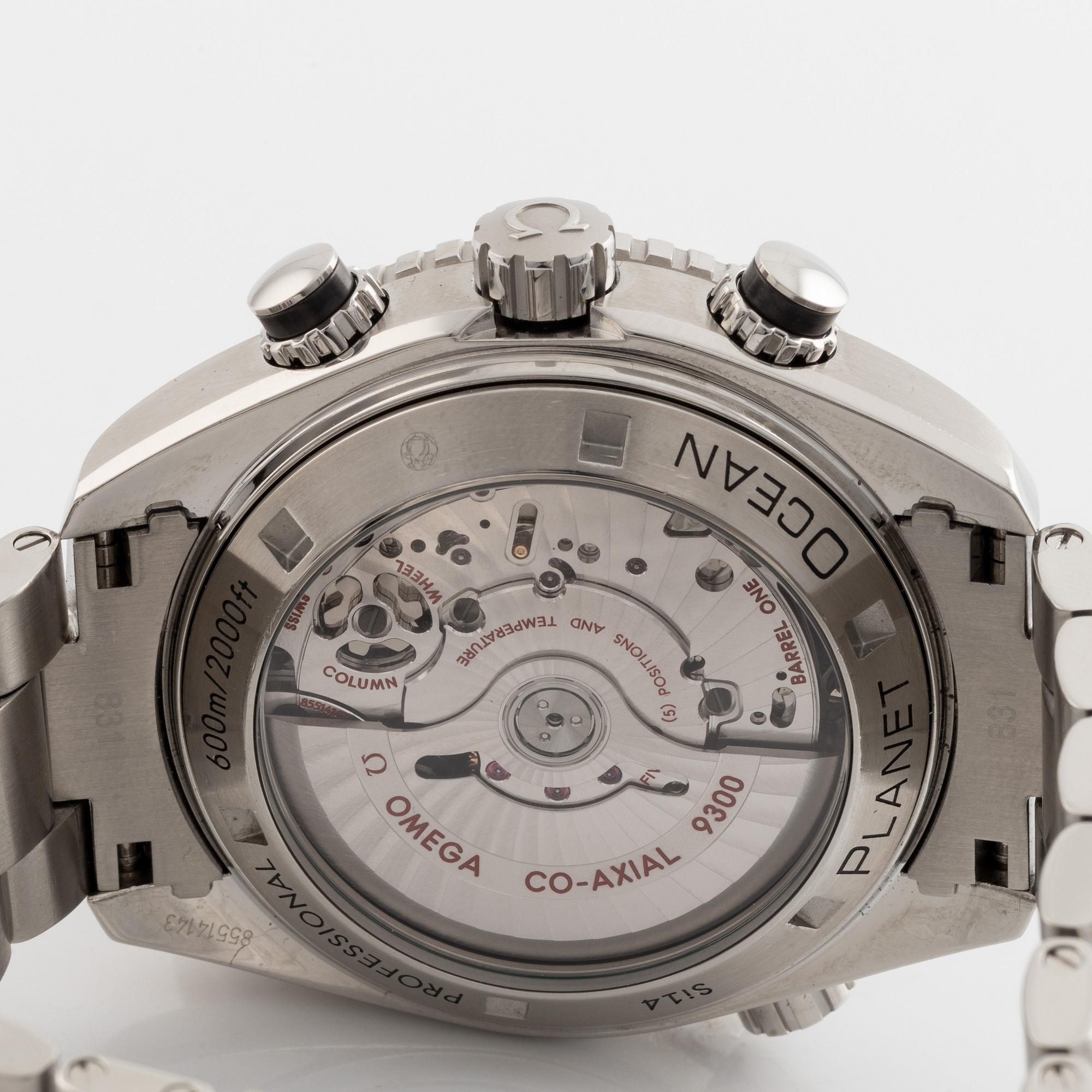 Omega, Seamaster, Planet Ocean 600M, chronometer, wristwatch, chronograph, 45,5 mm.