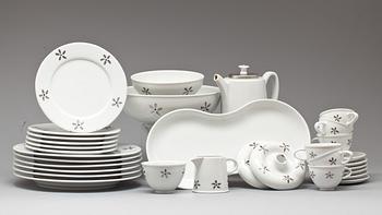 MAT- OCH KAFFESERVIS, 26 delar, porslin, "Qvint", design Jonas Bohlin, Rörstrand.