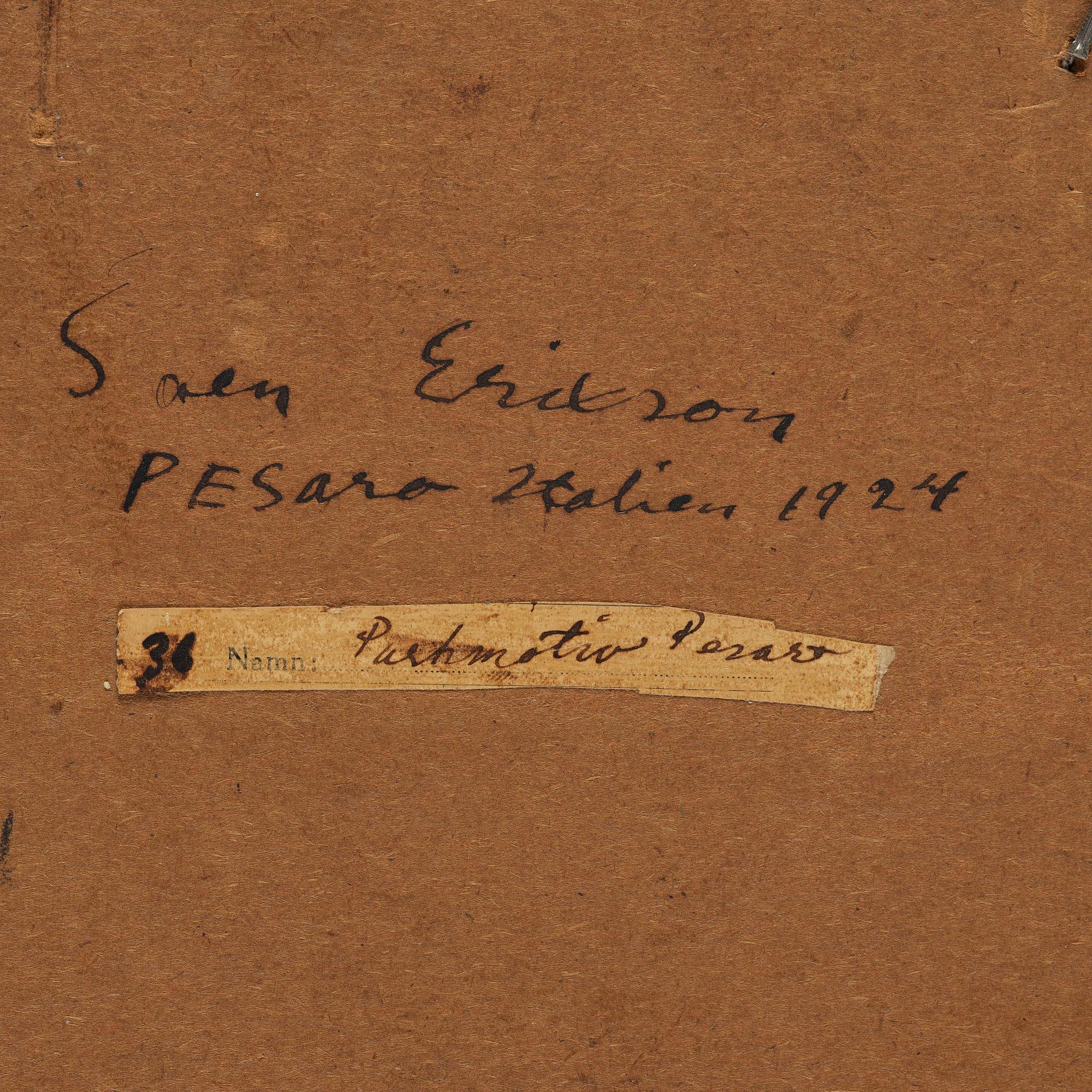 Sven X:et Erixson, "Parkmotiv, Pesaro".