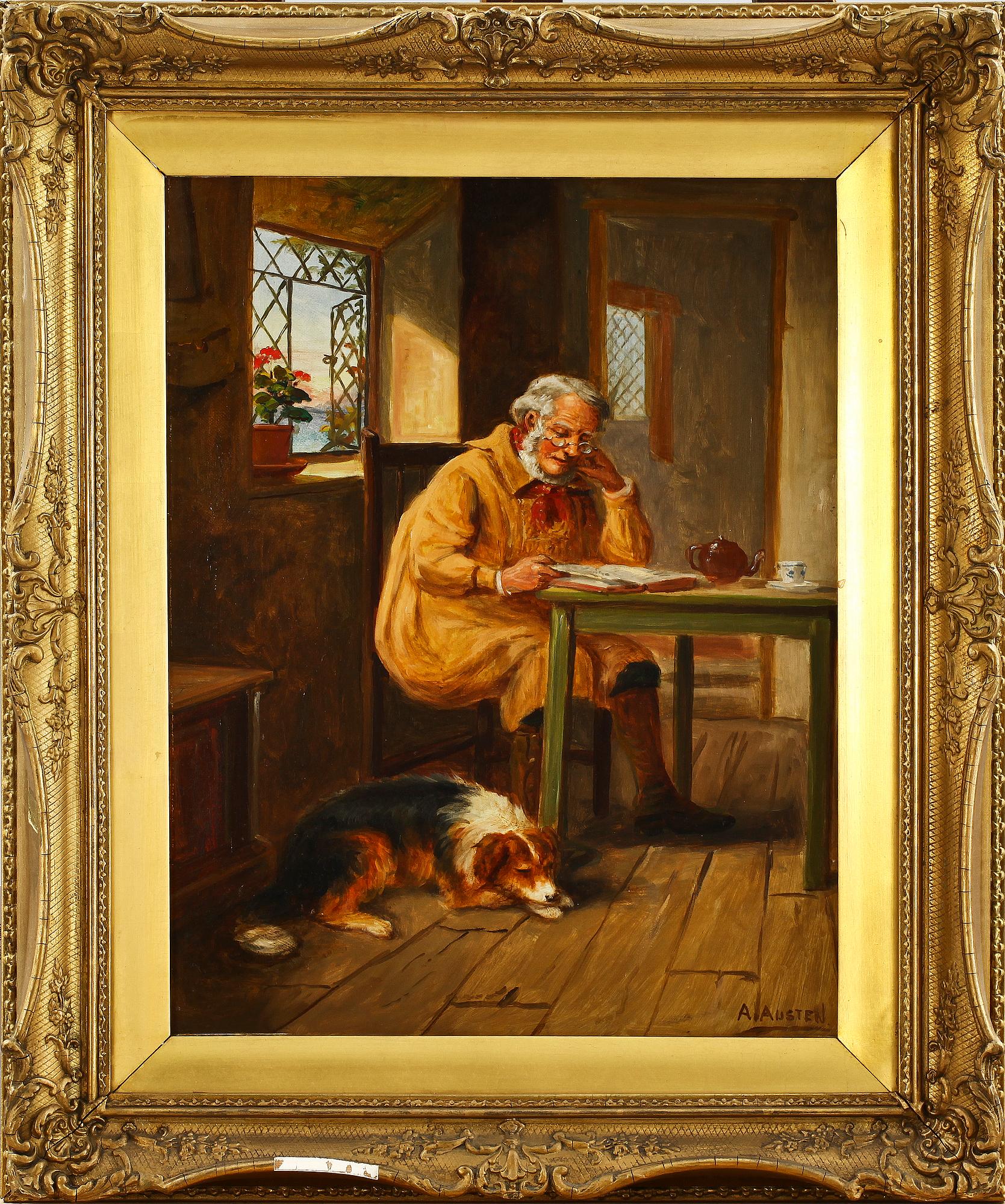 ALEXANDER AUSTEN, olja på duk, sign. Omkring sekelskiftet 1800/1900.