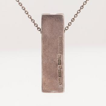 Björn Weckström, halsband, silver .916, och turkos, stämplad BRW och Weckström, 1958.