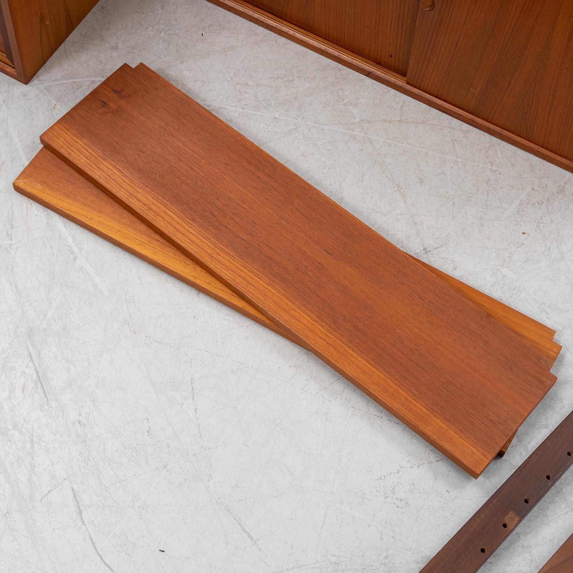 Poul Cadovius, a teak veneered 'Royal system' shelving system, Denmark,