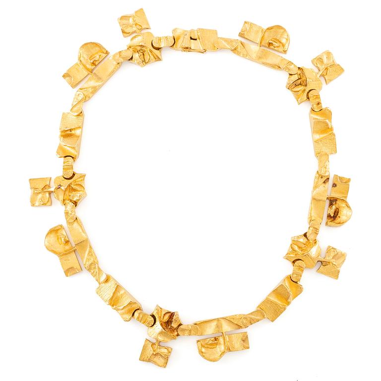 A Björn Weckström necklace "Tenochtitlan" 18K gold, Lapponia 1970.