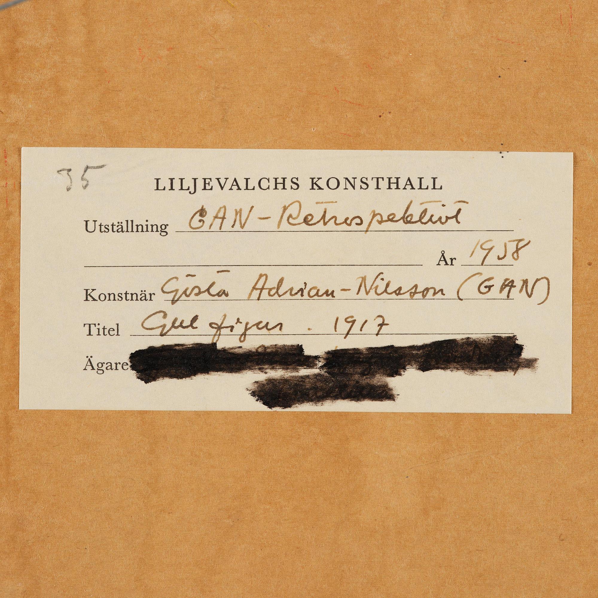 Gösta Adrian-Nilsson, "Gul Figur".