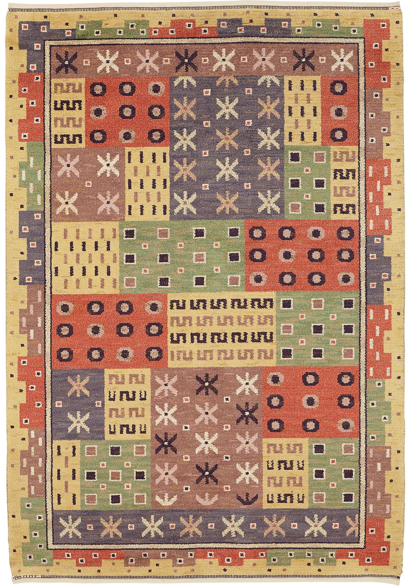 Märta Måås-Fjetterström, Matta, "Joakim", flossa, ca 278,5-280 x 187-192 cm, signerad AB MMF.
