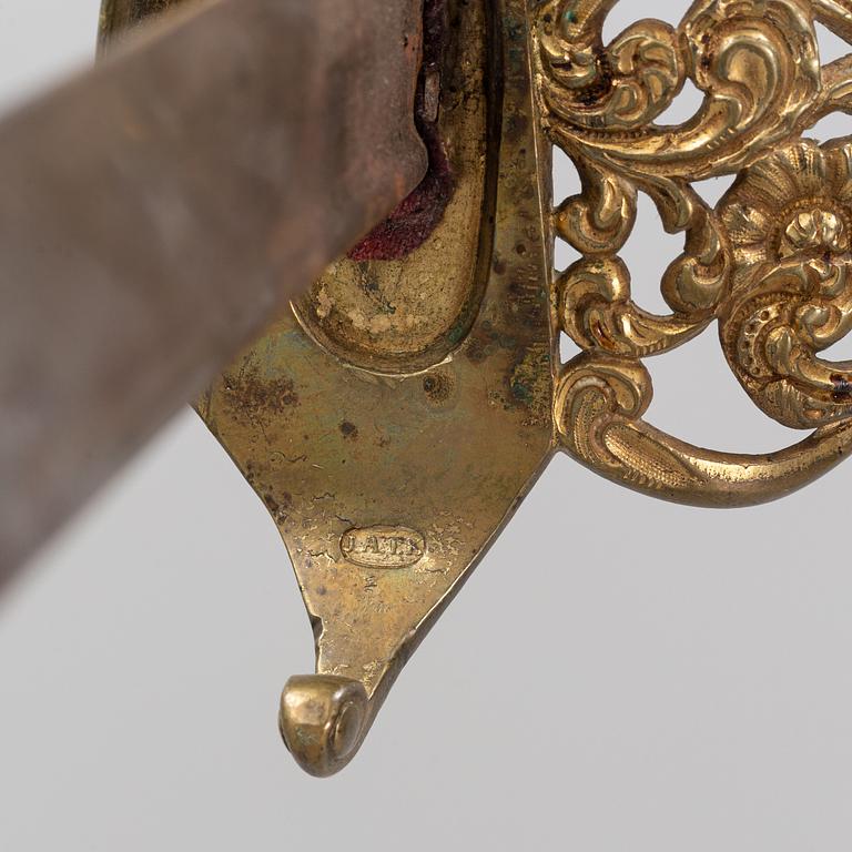 A Swedish officer's sword, second half of the 19th Century.