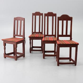 Four chairs, Sweden, 19th century.